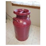 Awesome Milk Can Painted a beautiful red firetruck color