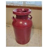 Awesome Milk Can Painted a beautiful red firetruck color