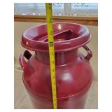 Awesome Milk Can Painted a beautiful red firetruck color