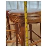 3 Sturdy wooden Stools with Nice Padded Seats