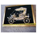 Very Unique Mixed Media Steampunk Wall Art made with various Metal Parts