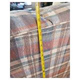 Beautiful Plaid Sleeper Sofa Couch with 2 Throw Pillows