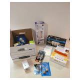 Box of Various Lightbulbs in Different shapes and sizes