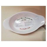 2 Vintage Campbells Soup Cups and Green Bean Casserole Dish with Recipe