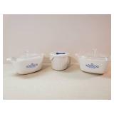 3 Corning Ware Dishes with Lids