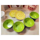 Various Kitchen Items New oven to table Ceramic Bakeware, Popcorn dishes, Colorful bowls and more