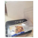 1 Never used Wear ever Roasting Pan and 3 Glass Pyrex baking dishes
