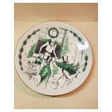 5 Vintage Ceramic Plates and ceramic hotplate, 1976 Bicentennial, Scrooge and more