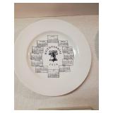 5 Vintage Ceramic Plates and ceramic hotplate, 1976 Bicentennial, Scrooge and more