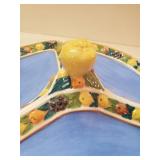 Beautiful Made in Italy Serving Tray and Sugar/Honey Bowl