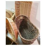 Large Lot of Various Woven Baskets, paper plate Holders and more