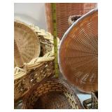 Large Lot of Various Woven Baskets, paper plate Holders and more