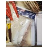 Lot of Misc. items, Edging Stakes, Step Grip, Flagpole Bracket, rope and so much more