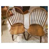 2 Sturdy wooden kitchen chairs