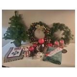 Everything Christmas,  Small tree, wreath, candles and much more