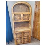 Beautiful 70" Tall Wicker storage shelf this is gorgeous
