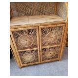 Beautiful 70" Tall Wicker storage shelf this is gorgeous