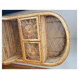 Beautiful 70" Tall Wicker storage shelf this is gorgeous