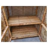 Beautiful 70" Tall Wicker storage shelf this is gorgeous