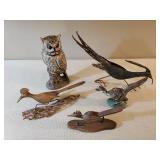 Various Wildlife Décor some wood carved