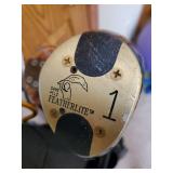 Golf Club Set, Wilson head covers, Feather Lite Irons, and 1 wood, golf bag and more
