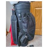 Golf Club Set, Wilson head covers, Feather Lite Irons, and 1 wood, golf bag and more