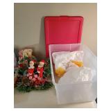 Various Christmas items, vintage Mr. and Mrs. Clause, Star still in box and more