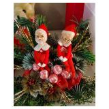 Various Christmas items, vintage Mr. and Mrs. Clause, Star still in box and more