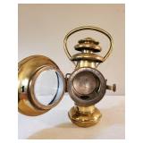 Antique 1900,s Brass Solar model 726 kerosene side Lamp Badger Brass Mfg. co.