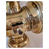 Antique 1900,s Brass Solar model 726 kerosene side Lamp Badger Brass Mfg. co.
