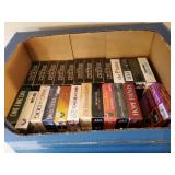 ProScan VCR and box of Various VHS tapes