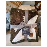 Lot of Various throw pillows and blankets some new still in package