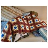 Lot of Various throw pillows and blankets some new still in package
