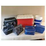 Various Lunch bags, cooler and water cooler