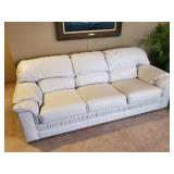 GORGEOUS Vintage Broyhill Leather Shoppe Sofa and matching Broyhill Chair in excellent condition