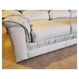GORGEOUS Vintage Broyhill Leather Shoppe Sofa and matching Broyhill Chair in excellent condition