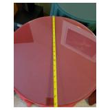 3 Glass Top Tables with decorative table Covers