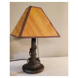 3 Lightly used Table Lamps one Stained Glass