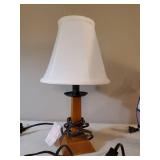 3 Lightly used Table Lamps one Stained Glass