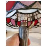 3 Lightly used Table Lamps one Stained Glass