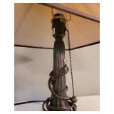 3 Lightly used Table Lamps one Stained Glass