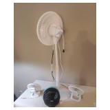 Lot of 3 Working Fans 1 floor oscillator and 3 personal