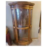 Gorgeous Wood 2 door Curio Cabinet With Curved Glass