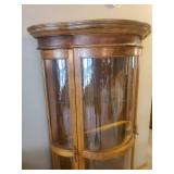 Gorgeous Wood 2 door Curio Cabinet With Curved Glass