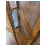 Gorgeous Wood 2 door Curio Cabinet With Curved Glass