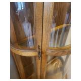 Gorgeous Wood 2 door Curio Cabinet With Curved Glass