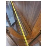 Gorgeous Wood 2 door Curio Cabinet With Curved Glass