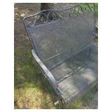 Solid Wrought Iron 2 Seat rocker in perfect condition