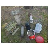 Lot of Bird feeders and bird seed