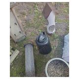 Lot of Bird feeders and bird seed